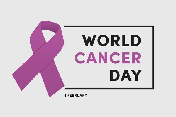 Journée Mondiale Cancer Février Ruban Violet Symbole Awereness Affiche Fond — Photo