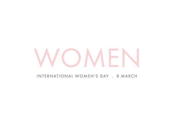 Παγκόσμια Ημέρα Των Γυναικών Στις Μαρτίου Κομψή Επιστολή Ευχετήρια Κάρτα — Φωτογραφία Αρχείου
