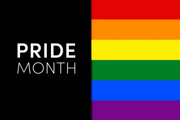 6月のゲイ プライド月間 Lgbtqマルチカラーのレインボーフラッグ ゲイのプライドコンセプトの背景の元の色のシンボル 高解像度のポスター — ストック写真