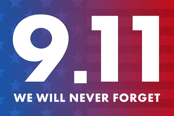 11または9月11記念イラスト パトリオットの日を思い出して 我々は2001年のテロ攻撃を決して忘れない — ストック写真
