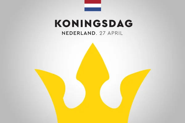 Koningsdag Los Países Bajos Fijne Koningsdag Feliz Día Del Rey — Foto de Stock