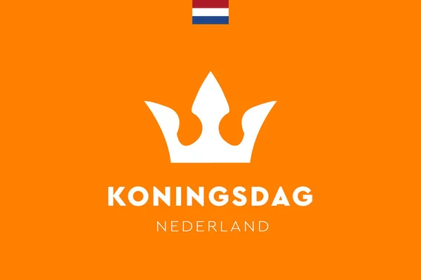Hollanda Daki Koningsdag Fijne Koningsdag Mutlu Krallar Günü Hollanda Ulusal — Stok fotoğraf