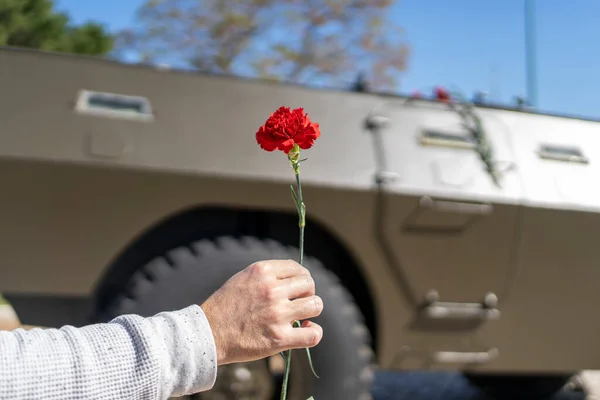 April Celebration Years Portugal Freedom Day Revolution Carnations 1974 Army — Stock Photo, Image