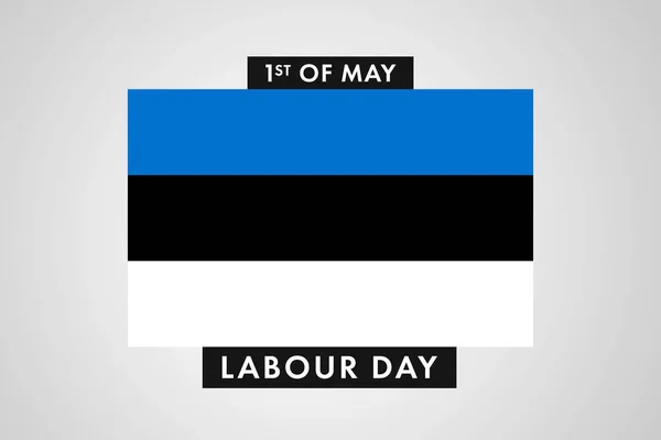 Dzień Pracy Estonii Międzynarodowy Światowy Dzień Pracowników Estonii Tło Sztandar — Zdjęcie stockowe