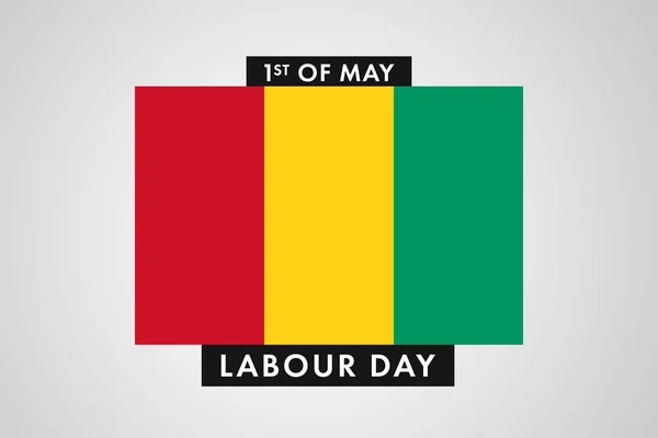 Dzień Pracy Gwinei Międzynarodowy Światowy Dzień Pracowników Gwinei Tle Sztandar — Zdjęcie stockowe