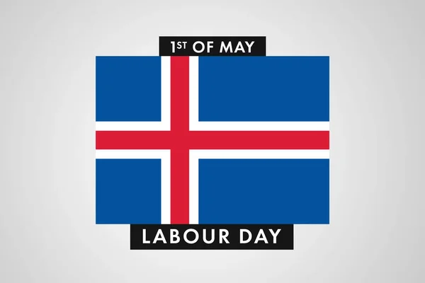 Πρωτομαγιά Στην Ισλανδία Παγκόσμια Ημέρα Εργαζομένων Της Ισλανδίας Φόντο Πανό — Φωτογραφία Αρχείου