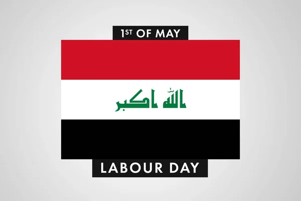 Dzień Pracy Iraku Międzynarodowy Światowy Dzień Pracowników Iraku Tło Sztandar — Zdjęcie stockowe
