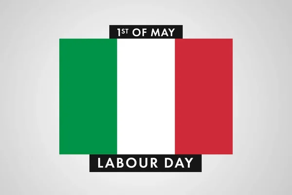 意大利劳动节 意大利世界劳工日背景 横幅或海报 — 图库照片