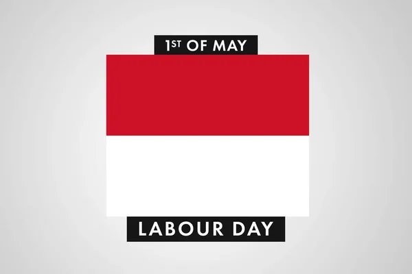 Dzień Pracy Monako Międzynarodowy Światowy Dzień Pracowników Monako Tle Sztandar — Zdjęcie stockowe