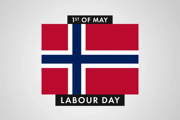 挪威劳动节 挪威国际工人日背景 横幅或海报 — 图库照片