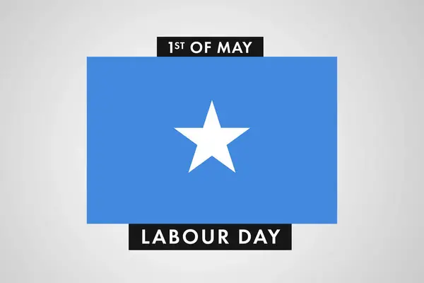 Dzień Pracy Somalii Międzynarodowy Światowy Dzień Pracowników Somalii Tło Sztandar — Zdjęcie stockowe