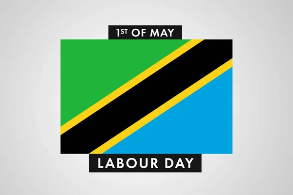 Święto Pracy Tanzanii Międzynarodowy Światowy Dzień Pracowników Tanzanii Tle Sztandar — Zdjęcie stockowe