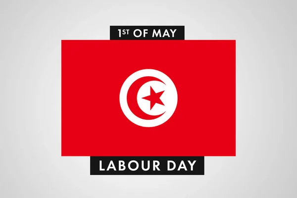 Dzień Pracy Tunezji Międzynarodowy Światowy Dzień Pracowników Tunezji Tle Sztandar — Zdjęcie stockowe