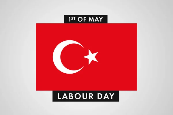 土耳其劳动节 土耳其国际世界劳工日的背景 旗帜或海报 — 图库照片