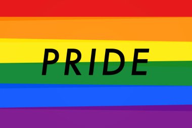 Haziranda Gay Gurur Ayı. LGBTQ çok renkli gökkuşağı bayrağı. Gay onur konsepti tasarım arka planının orijinal renk sembolü, illüstrasyon pankartı