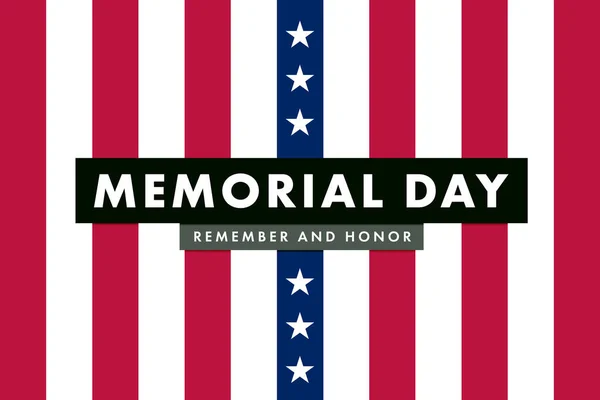 Usa Memorial Day Remember Honor Šťastnou Dovolenou Spojených Státech Ilustrace — Stock fotografie