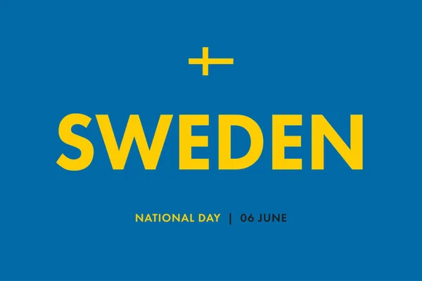 瑞典国庆节 瑞典独立日快乐国旗背景图解 — 图库照片