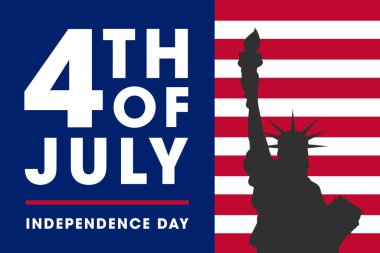 Independence Day of America. Happy 4th of July USA, on the fourth of July. Stars and stripes from the US flag. Card, poster, banner, high resolution background