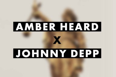 Johny Depp and Amber Heard case trial news concept background.