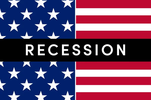 Rezession Ist Eine Konjunkturkontraktion Wenn Die Wirtschaftsaktivität Allgemein Zurückgeht Wortrezession — Stockfoto