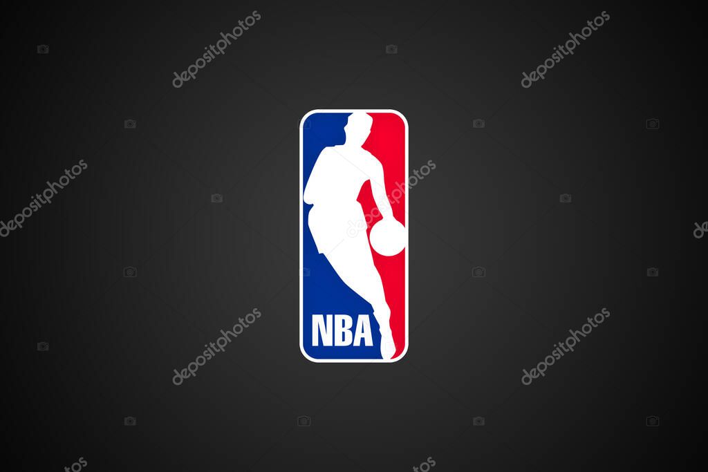 US - 09 June 2022: NBA logo  Basketball background.