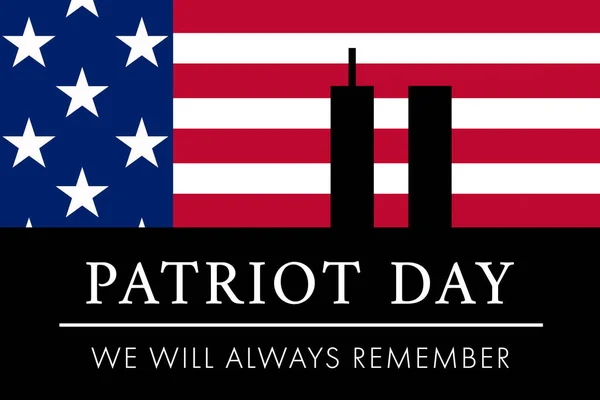 Remembering September Patriot Day Illustration Twin Towers Representing Number Eleven — Stock Photo, Image