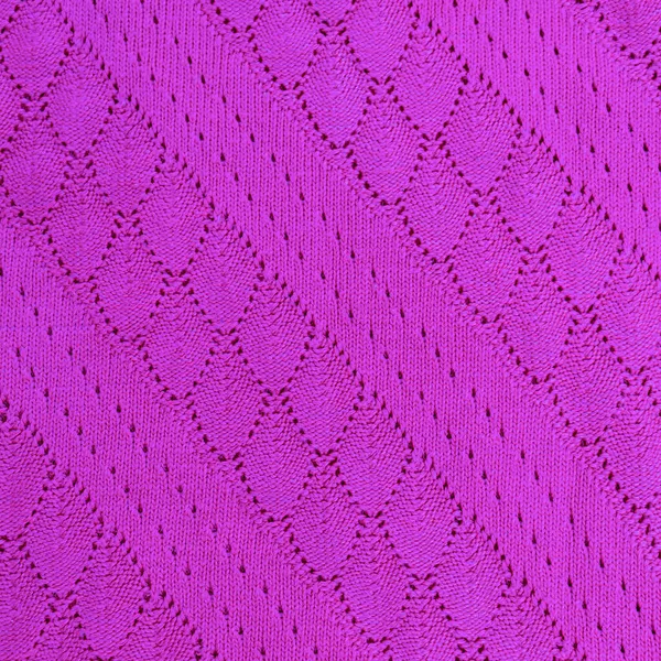 Die Textur Eines Fragments Eines Strickpullovers Aus Wolle Leuchtend Rosa — Stockfoto