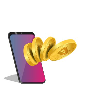 Bitcoin parası. Engelleme teknolojisi, bitcoin para birimleri, kripto para birimi, finans, dijital para madenciliği, kripto para cüzdanı