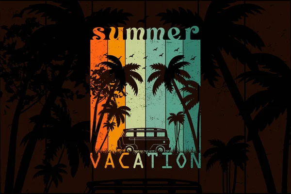 Summer Vacation Holidays Shirt Design — Stockvector