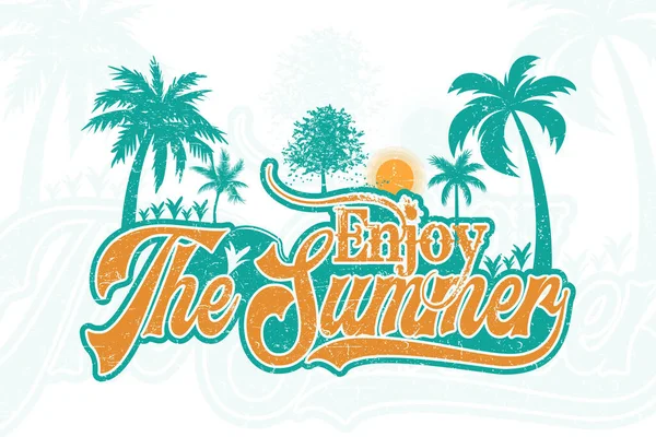 Enjoy Summer Vintage Shirt Design — Stockvector