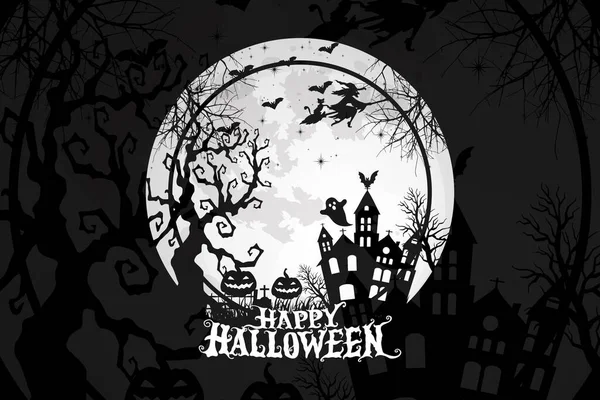 Joyeux Halloween Citrouille Chat Sorcière Shirt Design — Image vectorielle