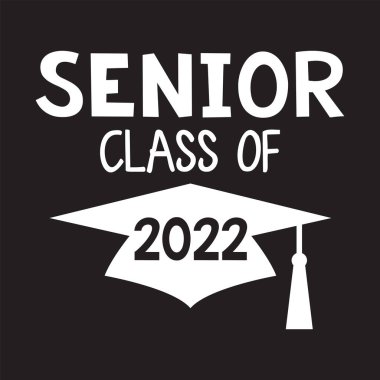 Son sınıf 2022 Vektör, T-shirt Tasarımı Karanlık Arkaplan