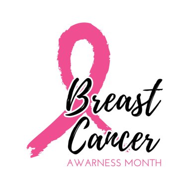 Pink Ribbon, Breast Cancer awareness, grunge style vector design, breast cancer awareness month