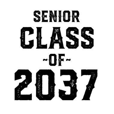 Senior Class Of 2037 T Shirt Design Vector
