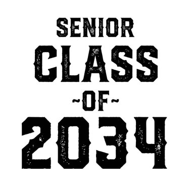 Senior Class Of 2034 T Shirt Design Vector