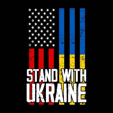 Stand With Ukraine design vector