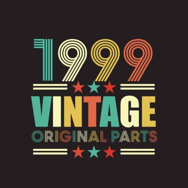 1999 vintage retro t shirt design vector