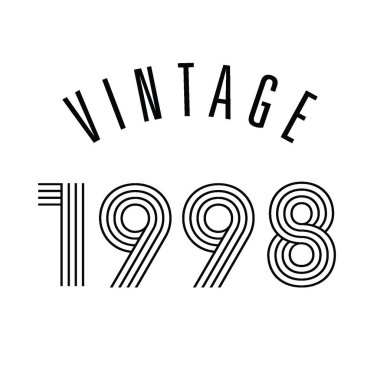 1998 Vintage Retro t shirt Design Vector