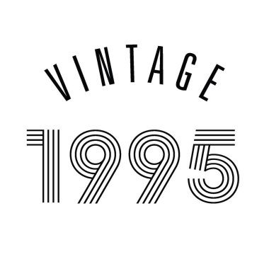 1995 Vintage Retro t shirt Design Vector