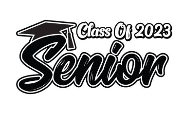 Seniors Class Of 2023 T Shirt Design Vector, White Background