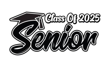 Seniors Class Of 2025 T Shirt Design Vector, White Background