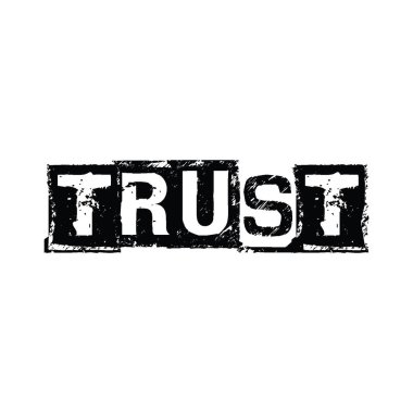 Trust Text T shirt Design Vector