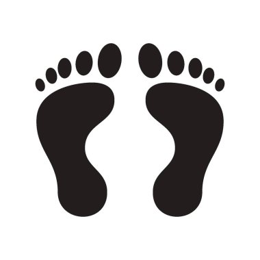 foot prints on vector isolated on white vector