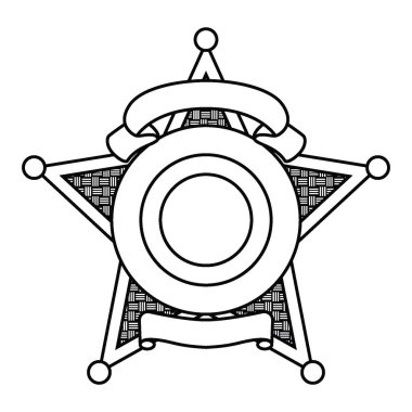 Şerif Rozeti 'nin vektör çizimi