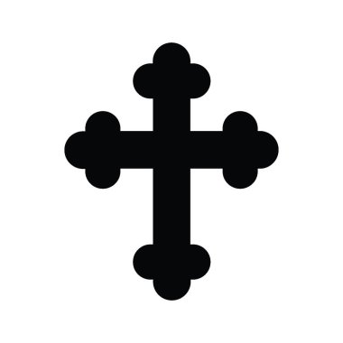 black and white cross vector