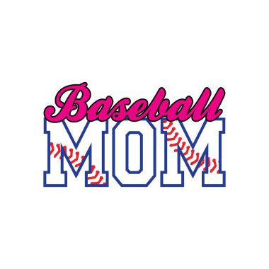 Baseball mom tshirt design vector white background