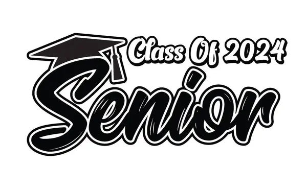 Seniors Class Of 2024 T Shirt Design Vector, White Background