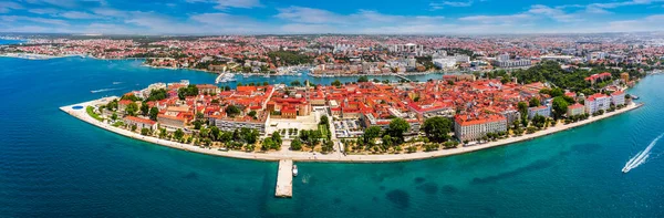 Zadar Kroatië Uitzicht Vanuit Lucht Oude Stad Van Zadar Aan — Stockfoto