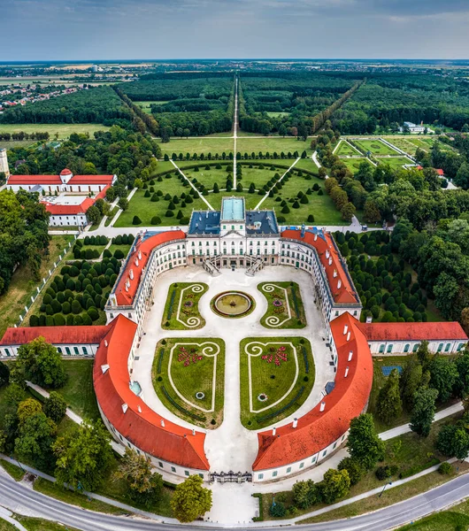 Fertod Ουγγαρία Αεροφωτογραφία Του Όμορφου Κάστρου Esterhazy Esterhazy Kastely Και — Φωτογραφία Αρχείου