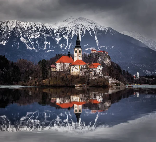 Lake Bled Slovenië Prachtig Uitzicht Het Meer Van Bled Blejsko — Stockfoto